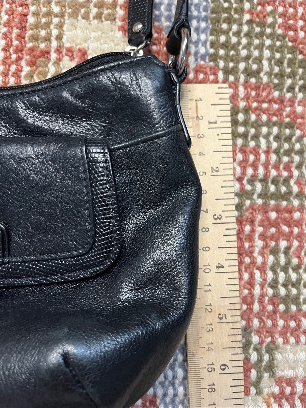 Coach Kristin Hobo Bag Black Leather Silver Turn Lock EUC - Picture 2 of 10